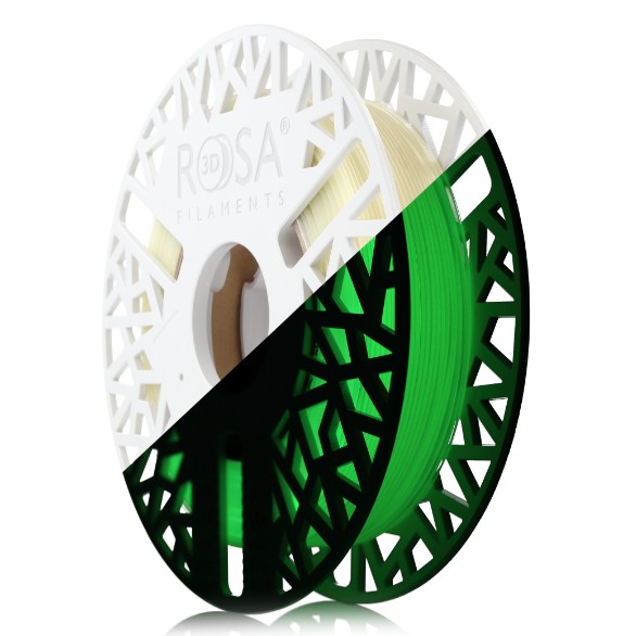 FIlaments (tumsā spīdošs) PET-G spīd tumši zaļā krāsā 1,75 mm 0,5 kg Rosa3D